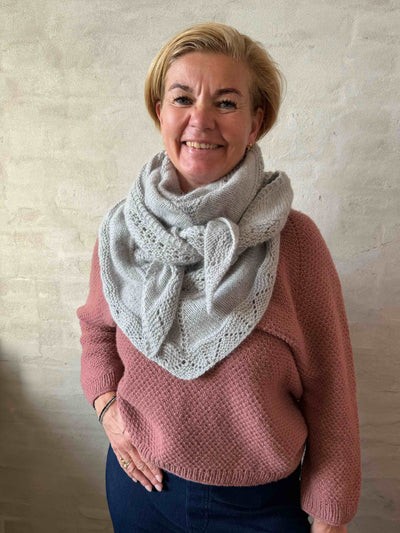 Rosenknop sjal fra Önling, No 18 + silk mohair strikkekit Strikkekit Inge-Lis Holst 