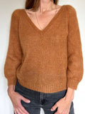 Casia sweater V-neck Refined Knitwear, silk mohair kit Strikkekit Refined Knitwear 