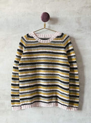 Cornelia sweater, stribet damesweater strikket i Önling No 2 merinould