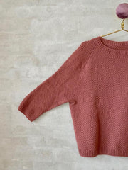 Raglandetalje på Dahlia sweater, strikkeopskrift fra Önling 
