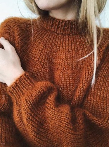 Novice sweater fra PetiteKnit, No 1 + Silk Mohair strikkekit