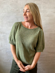 Paloma T-shirt m. pufærmer, strikkeopskrift Strikkeopskrift Önling - Katrine Hannibal 