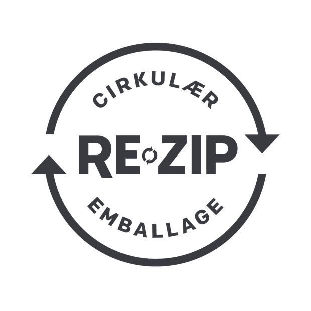 Få sendt din ordre i RE-ZIP genbrugelig emballage (når du returnerer RE-ZIP&