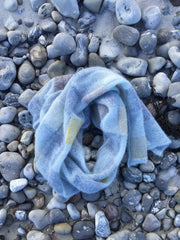 Boeslum tørklæde fra Ruth Sørensen, silk mohair strikkekit Strikkekit Ruth Sørensen 