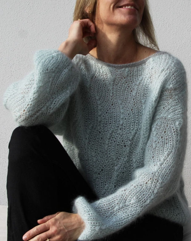 No 18 sweater af VesterbyCrea, Silk mohair strikkekit Strikkekit VesterbyCrea 