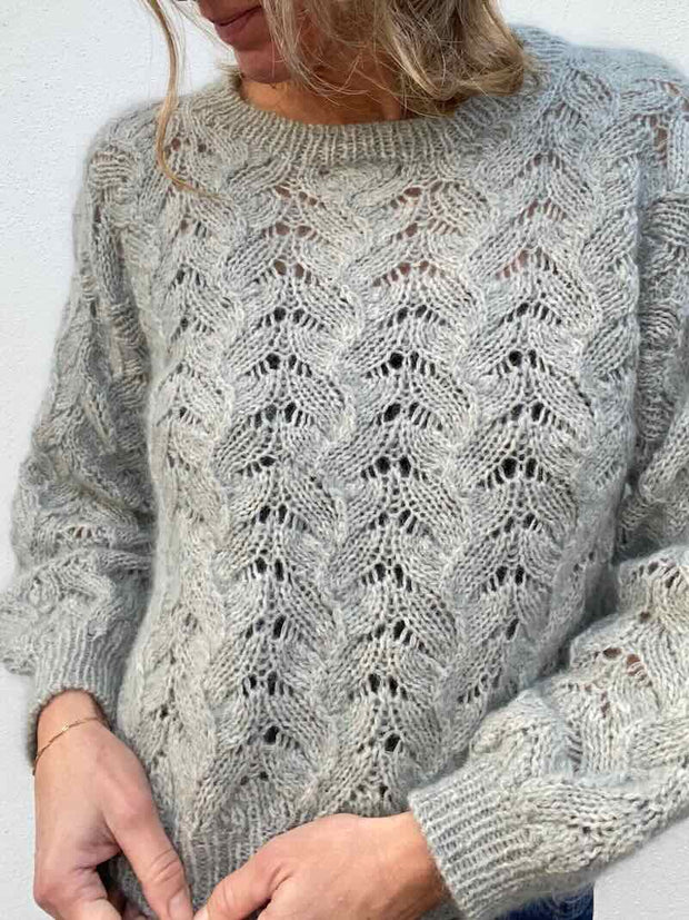 No 45 sweater fra VesterbyCrea, No 20 + silk mohair strikkekit Strikkekit VesterbyCrea 