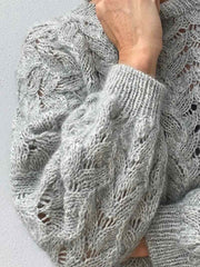 Adventskalender 2023 #2: Sweater med lace mønster Strikkebox VesterbyCrea 