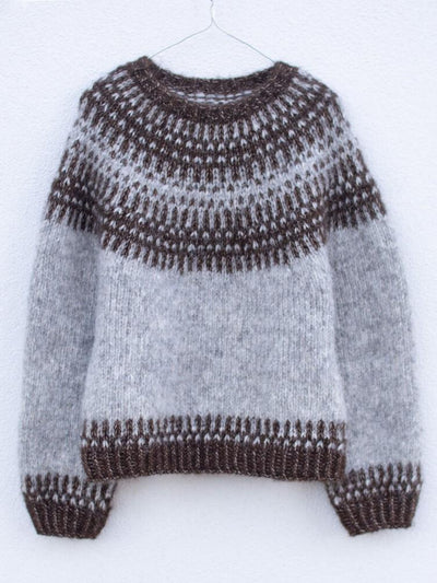 Badger sweater (junior) af Anne Ventzel, No 2 + Silk mohair kit Strikkekit Anne Ventzel 