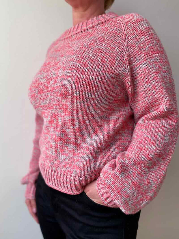 Carol mouliné sweater fra Önling, No 15 strikkekit Strikkekit Önling - Katrine Hannibal 