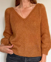 Casia sweater V-neck fra Refined Knitwear, strikkeopskrift Strikkeopskrift Refined Knitwear 