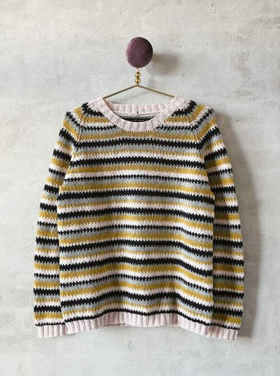 Cornelia sweater, stribet damesweater strikket i Önling No 2 merinould