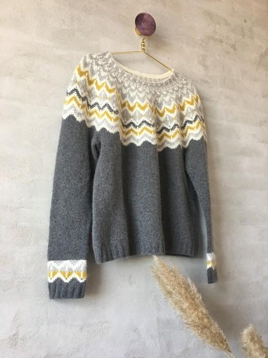 Draka islandsk sweater strikket i merinould - Önling strikkeopskrifter og garn