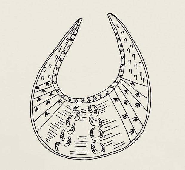 Emma KAL scarf, concept drawing for Önling mystery KAL