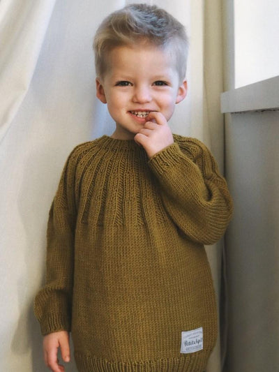 Haralds Sweater til børn fra Petiteknit, Strikkeopskrift