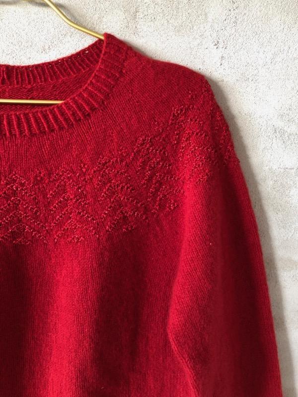 Tinka julesweater m. glitter fra Önling, No 2 + glimmer strikkekit