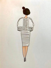 Strikkeopskrift til Aiko Cape, Önling Knit-A-Long 2019. kappe design