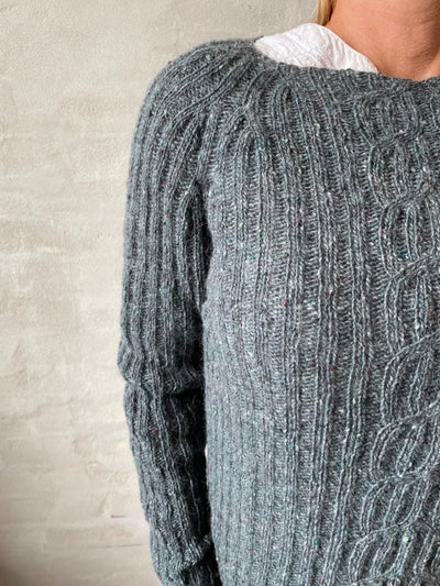 Klokkeblomst sweater, strikkeopskrift Strikkeopskrift Hanne Søvsø 