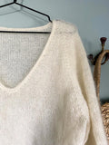 Kumulus sweater fra Petiteknit, strikkekit i Önling No 10 silk mohair Strikkekit PetiteKnit 