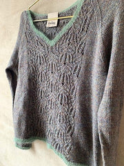 Limoncello sweater, sommerstrik med hulmønster strikket i Isager Highland Wool og Silk Mohair - Önling strikkeopskrifter og garn