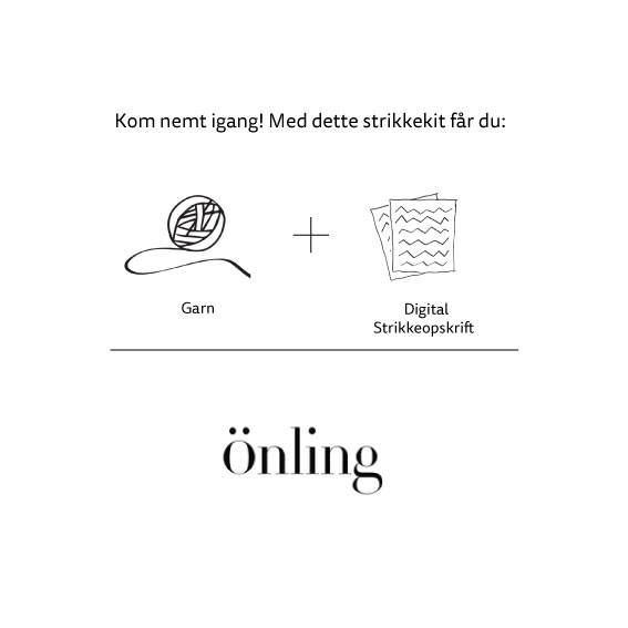 Magnum Hue, No 1 + silk mohair kit Strikkekit Önling - Katrine Hannibal 