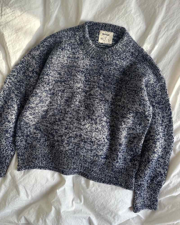 Melange sweater fra PetiteKnit, strikkeopskrift Strikkeopskrift PetiteKnit 