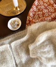 Nigrum cardigan fra Refined Knitwear, silk mohair strikkekit Strikkekit Refined Knitwear 