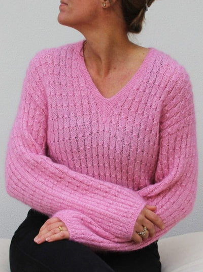 No 16 sweater fra VesterbyCrea, No 12 + silk mohair strikkekit Strikkekit VesterbyCrea 