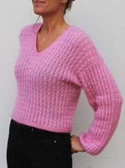 No 16 sweater fra VesterbyCrea, No 12 + silk mohair strikkekit Strikkekit VesterbyCrea 