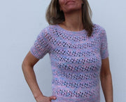 No 28 T-shirt fra VesterbyCrea, No 11 + silk mohair kit Strikkekit VesterbyCrea 