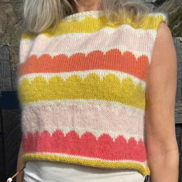 Robinia sweater af Anne Ventzel, multifarvet strikkekit i No 1 + silk mohair (5 fv) Strikkekit Anne Ventzel 