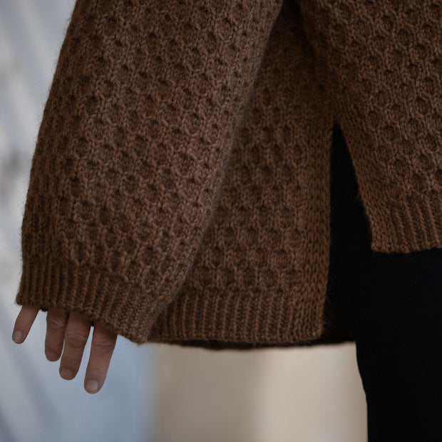 Smilla sweater af Anne Ventzel, No 15 + Silk mohair kit Strikkekit Anne Ventzel 