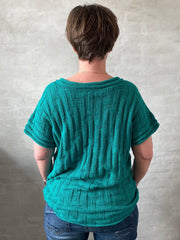 Stil bluse af Hanne Falkenberg, No 21 strikkekit Strikkekit Susie Haumann 