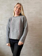 Strips sweater af Hanne Falkenberg, strikkekit Strikkekit Hanne Falkenberg 