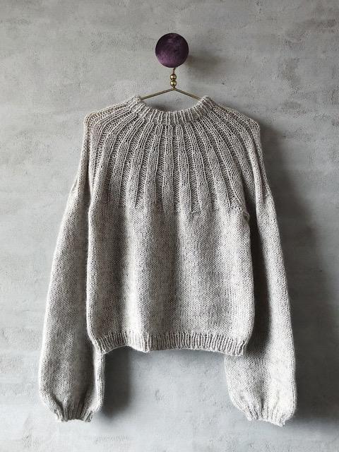 Sunday sweater fra PetiteKnit, No 1 + silk mohair strikkekit