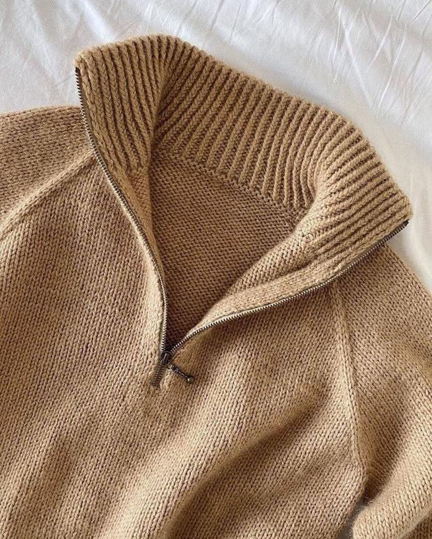 Zipper sweater fra PetiteKnit, strikkeopskrift Strikkeopskrift PetiteKnit 