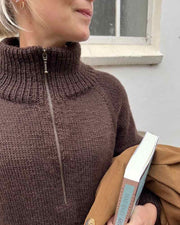 Zipper sweater light fra PetiteKnit, strikkeopskrift Strikkeopskrift PetiteKnit 